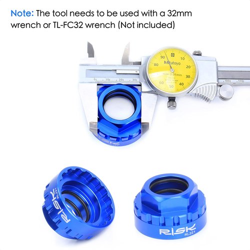 ALEOED 12 Speed Bicycle Chainring Lock Ring Removal Tool for Shimano M7100 M8100 M9100 XT SLX MTB Road Bike Direct Mount Crankset