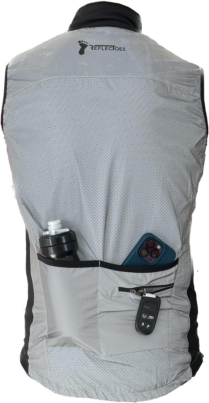 ReflecToes Reflective Safety Vest - Hi-Vis Running & Cycling Gilet for Night Visibility | Lightweight & Breathable