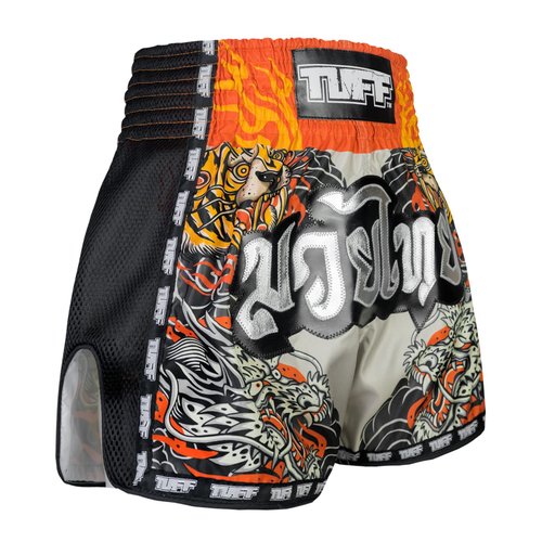 Brown Muay Thai Shorts MSC101 Yant Narai by TUFF Sport