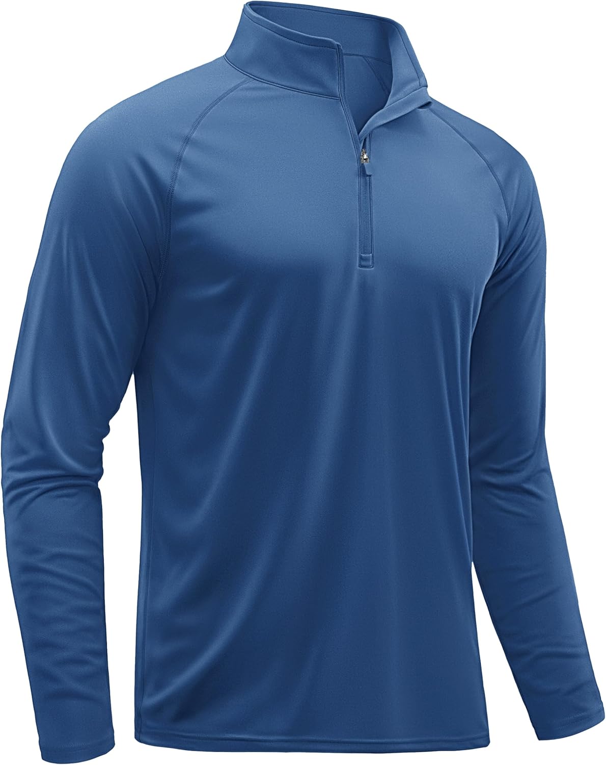 TACVASEN Men's Athletic Long Sleeve Shirt - 1/4 Zip Sun Protection Rash Guard | UPF 50+ Running Tee
