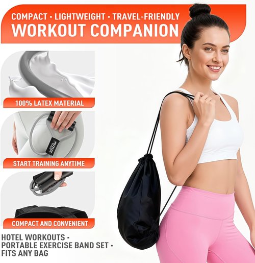 Figure 8 Resistance Bands - Heavy Duty Latex for Strength Training & Full Body Workouts | Ideal for Home Gym