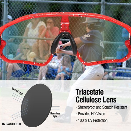 DUCO Kids Sunglasses - Lightweight TR90 Frame UV400 Protection | Stylish Sports Shades for Boys & Girls