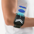 Upgraded Regine Switzerland Tennis & Golf Elbow Brace - Targeted Support Forearm Compression, Adjustable Strap (Black)