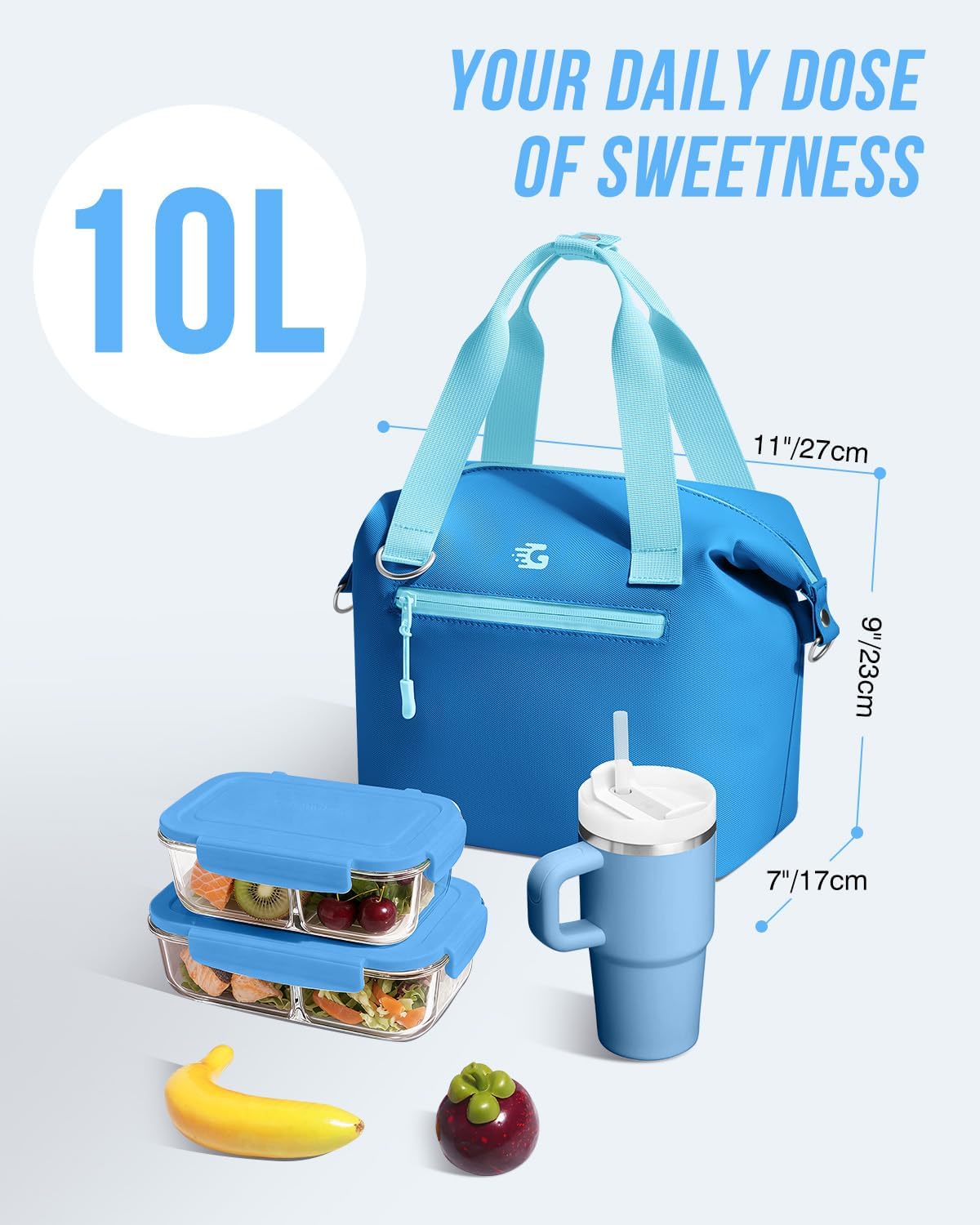 Pastel Lunch Box Women - Insulated, Waterproof & Leakproof Cooler Bag | Adjustable Strap, BPA-Free
