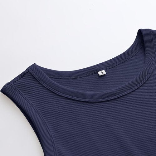 ANRABESS Women's Sleeveless High Neck Tank Top - Casual Slim Fit Ribbed Design for Summer Style