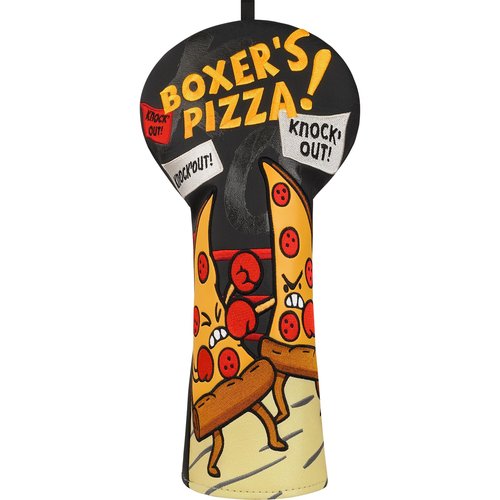 LZFAN Golf Club Head Cover Golf Head Cover Driver Headcover Fairway Wood Headcover Hybrid Club Head Cover Heavy Embroidered Pizza