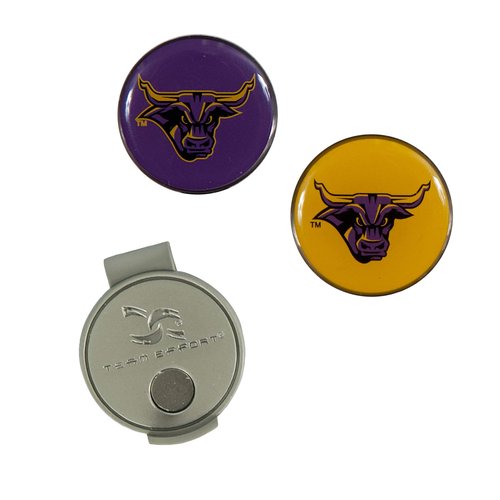 Team Effort NCAA Minnesota State Mankato Mavericks Hat Clip & 2 Ball Markersminnesota State Mankato Mavericks Hat Clip & 2 Ball Markers, Multicolor, NA