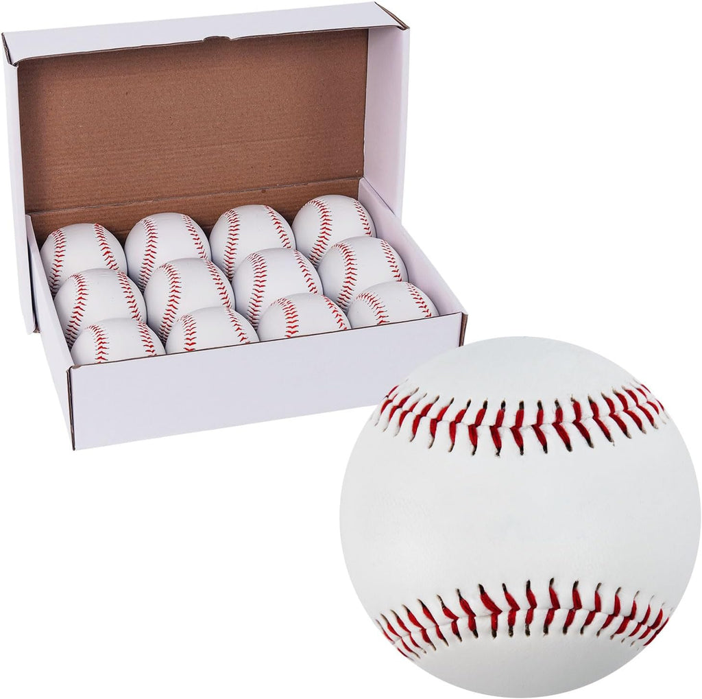 Skiennix Official Size Practice Baseballs - 12 Pack for Youth/Adult Training | Perfect for League Play, Pitching, and Autographs