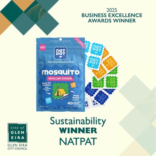 NATPAT BuzzPatch Mosquito Patches for Adults - Plant-Based, Non-Toxic Citronella Insect Relief (40 Pack)