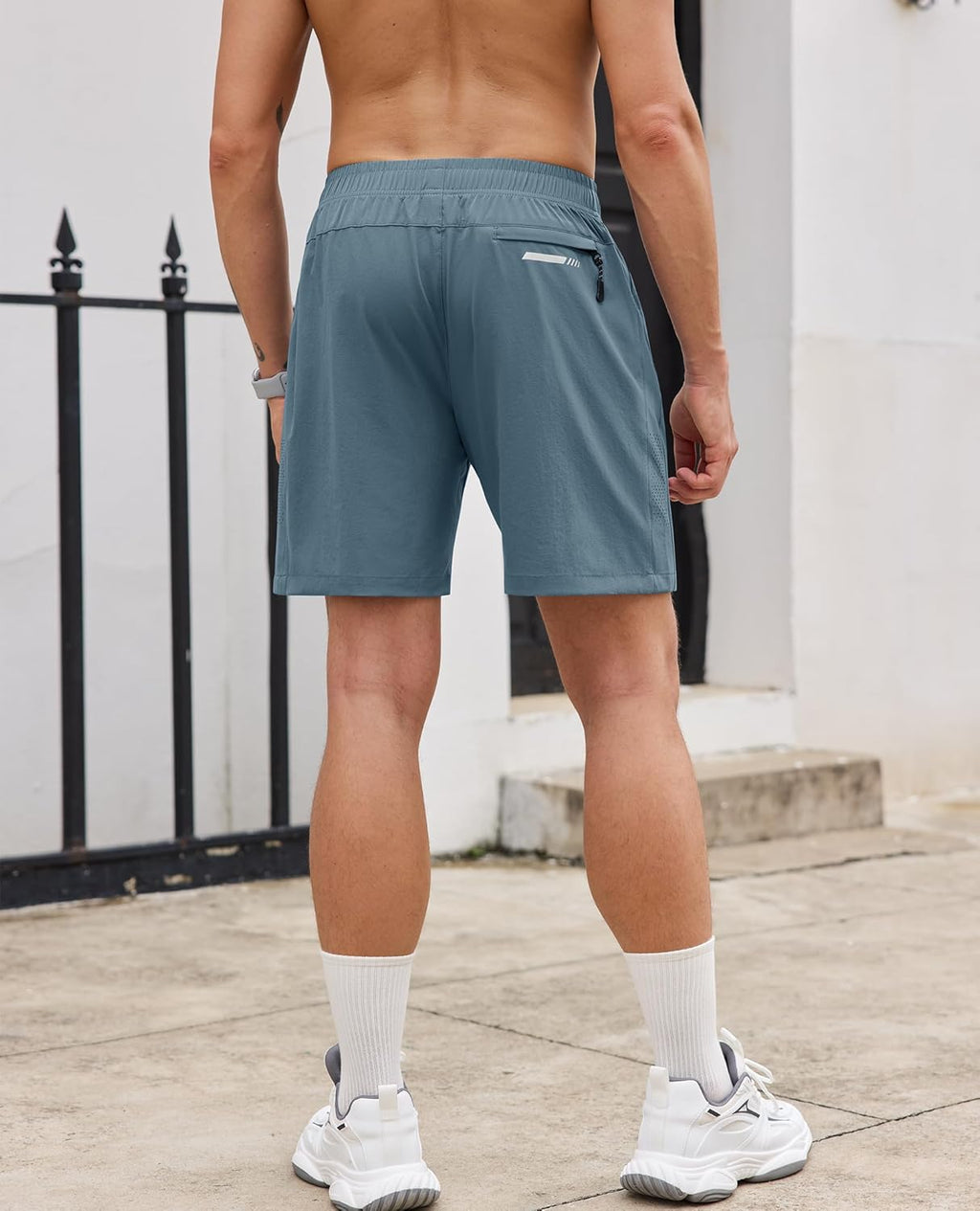 Skiennix Men's Athletic Running Shorts - Quick Dry with Zipper Pockets | 7" Gym Shorts for Basketball & Jogging