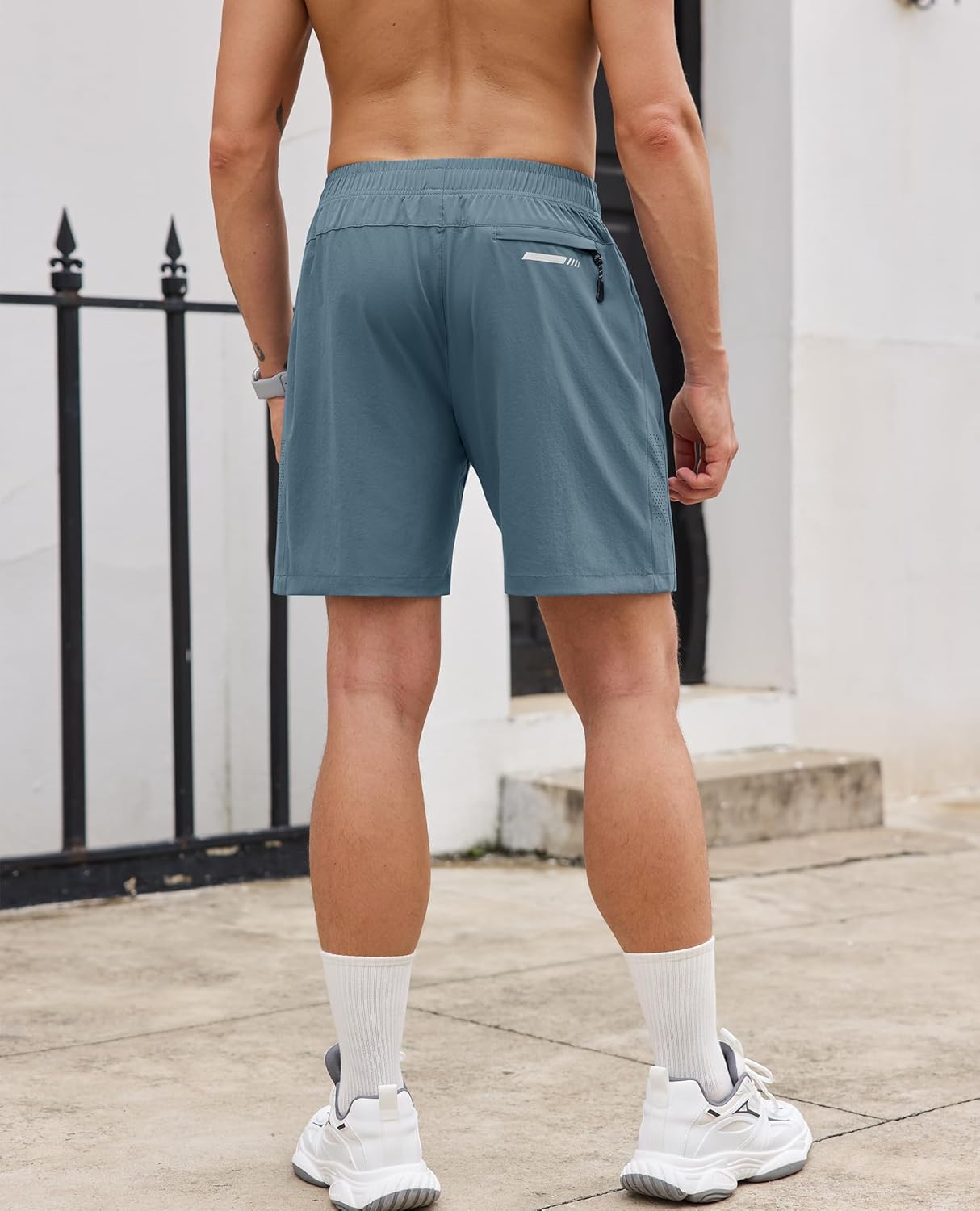 Skiennix Men's Athletic Running Shorts - Quick Dry with Zipper Pockets | 7" Gym Shorts for Basketball & Jogging