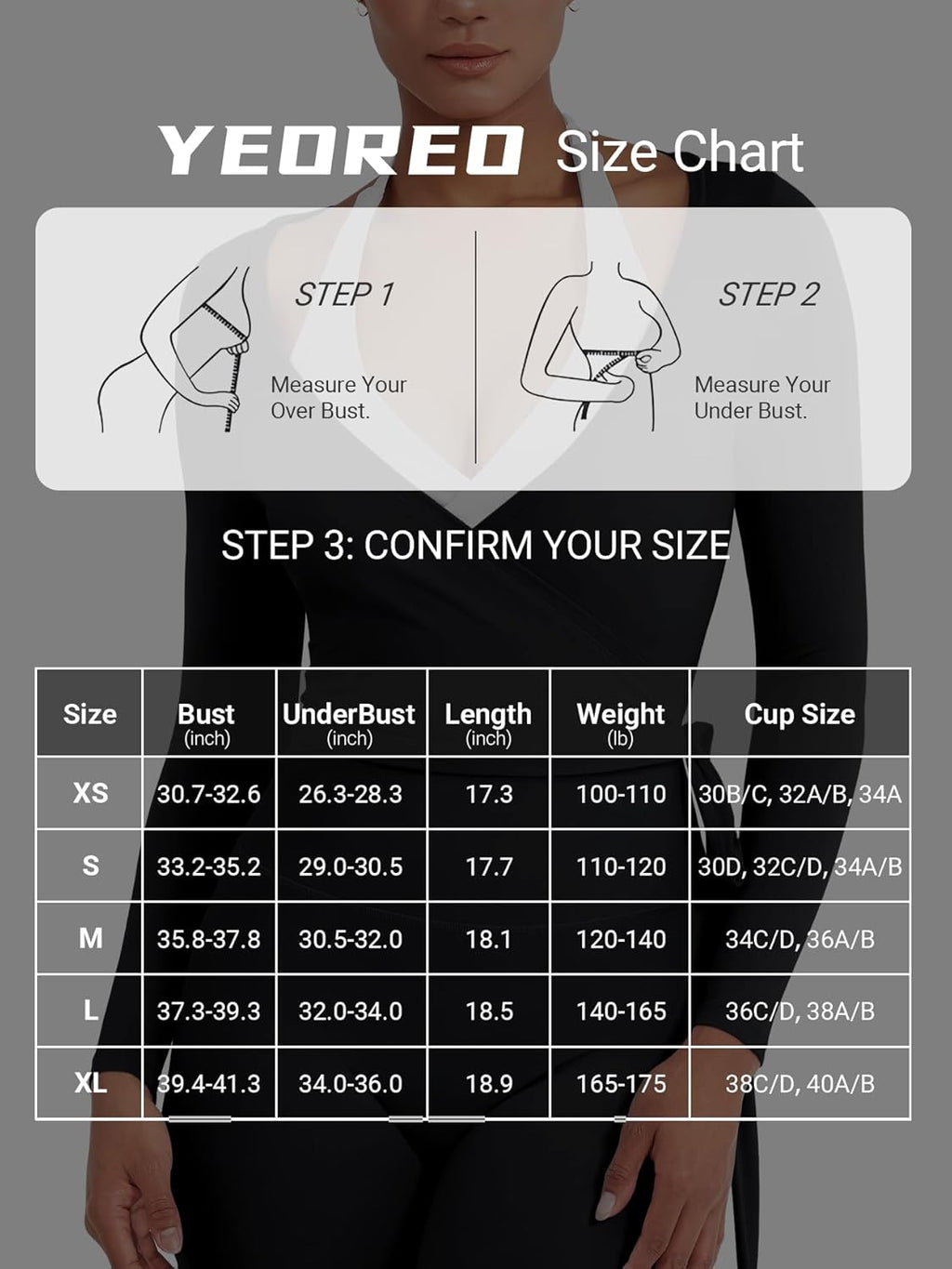 YEOREO Women's Pilates Wrap Top - Long Sleeve Tie Ballet Yoga Shirt | V-Neck Cropped Design