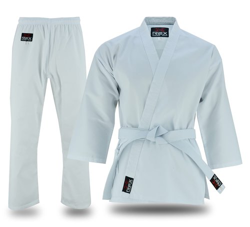 Rex Sports Karate Uniform for Kids & Adults Lightweight Student Karate Gi Martial Arts Uniform with Belt (White, 1)