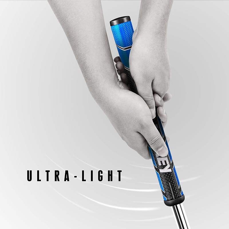 CHAMPKEY Pistol Golf Putter Grip - Midsize Blue, Lightweight Comfort & Textured Traction