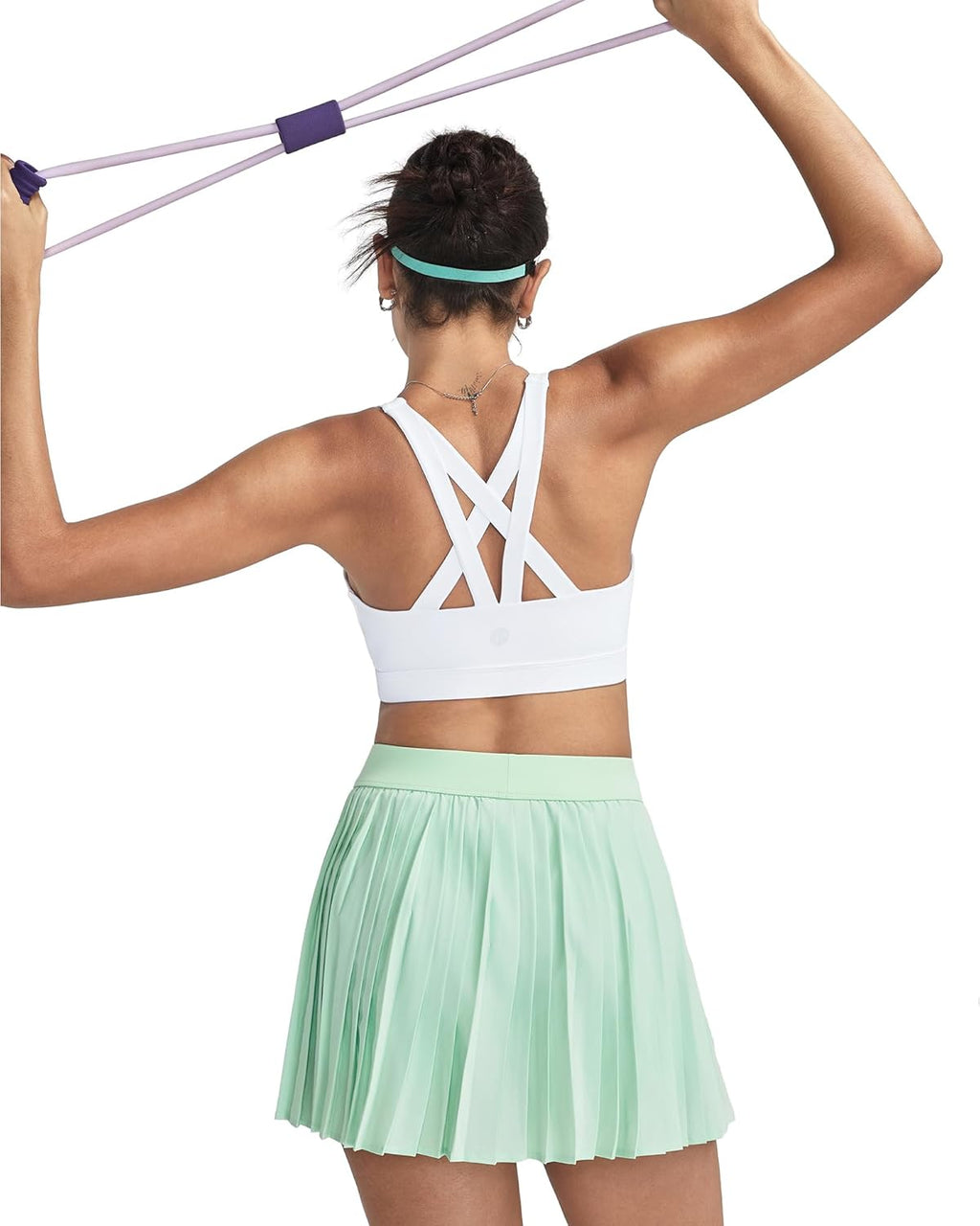 RUNNING GIRL Sports Bras for Women - Padded Criss-Cross Back Medium Support with Removable Cups