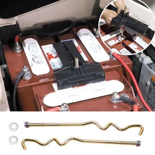 Roykaw 48V Golf Cart Battery Hold Down Rods Compatible with Club Car Precedent 2008.5-up Electric Models, Golf Cart Battery Bolts, 2PCS, OEM# 103357701