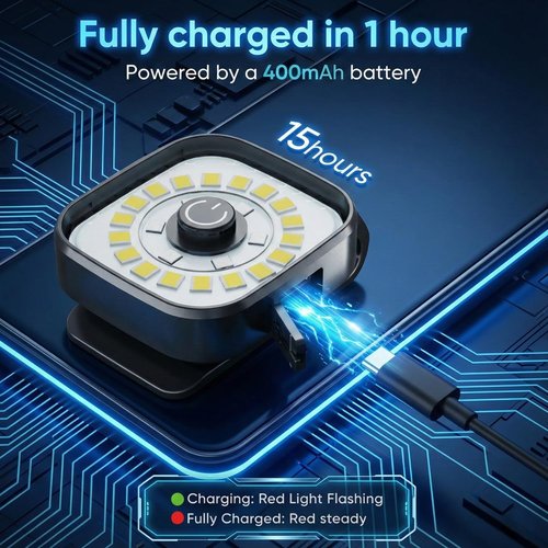 Buytes 2 Pack Running Lights for Runners, Rechargeable Clip on Flashlight with 4 Modes, Mini Dog Lights for Night Walking, Safety LED Light Running Gear for Hiking, Jogging, Camping