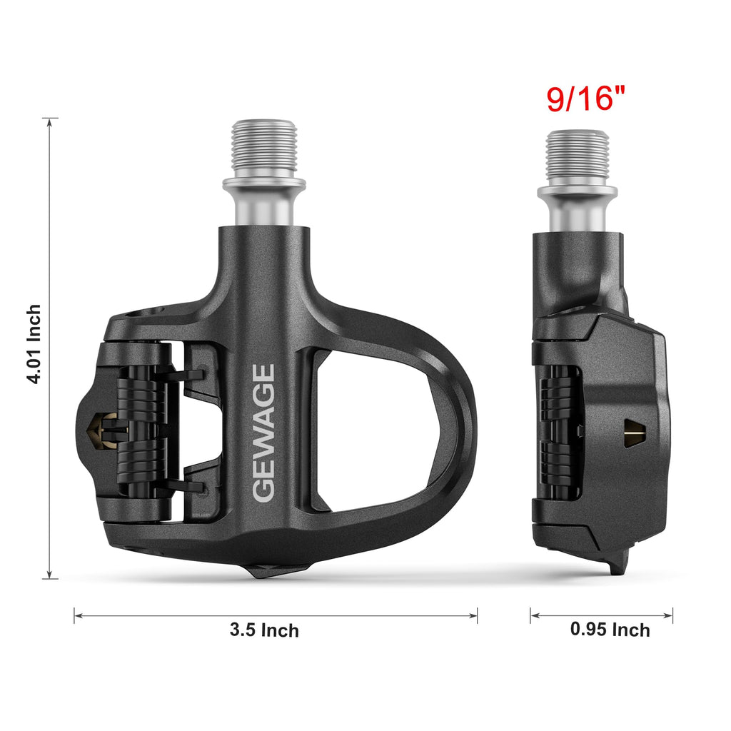 Road Bike Pedals- Ultralight Road Cycling Pedals Clipless Pedals with Cleats Set Compatible with Look KEO System
