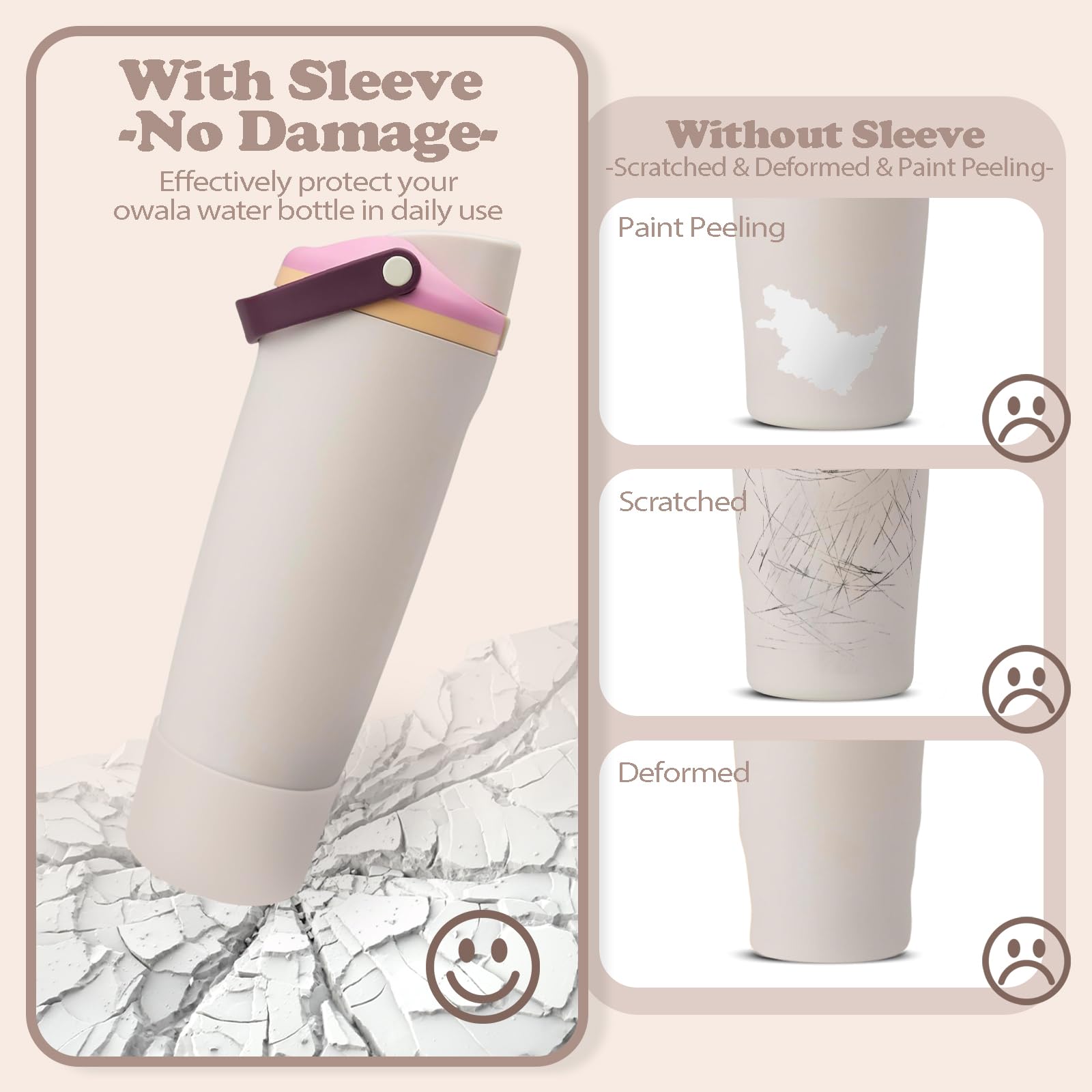 Kaitiaki Silicone Boot for Owala 30oz & 40oz FreeSip Sway Bottles & Tumblers - Non-Slip, Scratch-Resistant, Stability Enhancer, Available in 12 Colors (Daybreak)