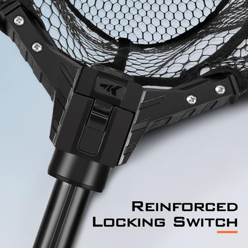 KastKing Brutus Fishing Net - Foldable & Extendable Landing Net | Lightweight EVA Foam Handle, 44lbs Capacity