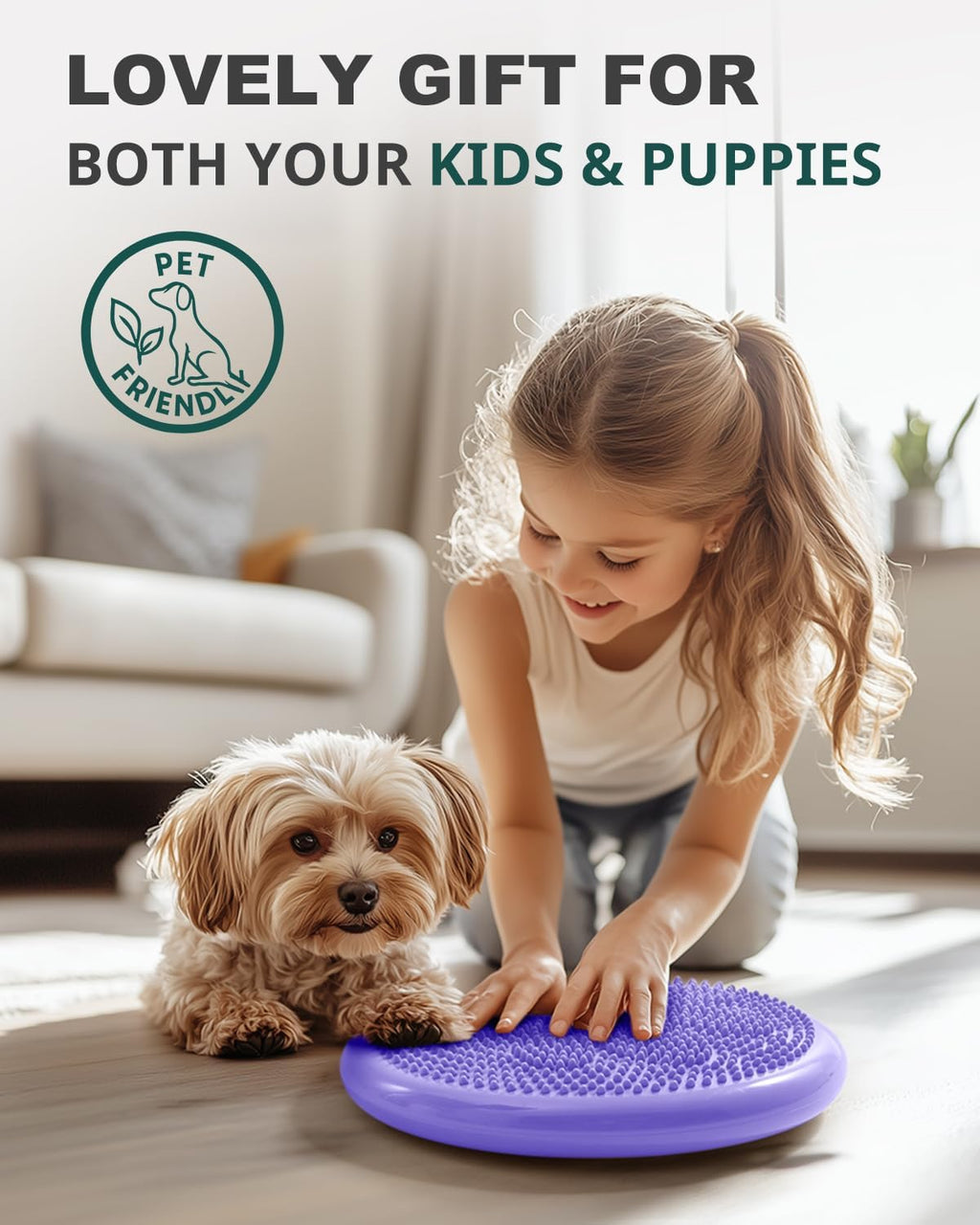 Trideer Wobble Cushion - Core Balance Disc for Flexible Classroom Seating | Sensory Wiggle Seat with Pump