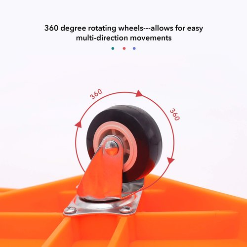 Kids Sitting Scooter Board with Universal Wheels Safety Plastic Scooter for Kids Ages 6-12 Manual Sport Scooters with Handles for Gym Class (Orange)