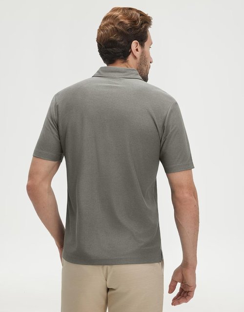 M MAELREG Golf Shirts for Men - Lightweight Moisture-Wicking Polo with Pocket | Short Sleeve, Heather Design
