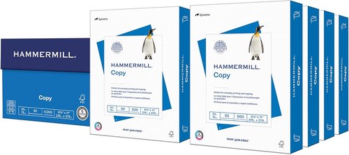 Hammermill Printer Paper - 20 lb Copy Paper, 8.5 x 11, 92 Bright - 8 Reams (4,000 Sheets) - USA Made