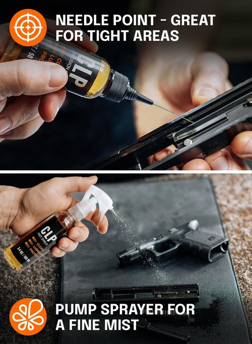 Gun Cleaner and Lubricant Kit - 3-in-1 Protectant with 5 Oz Spray & 50 Pcs Cleaning Patches