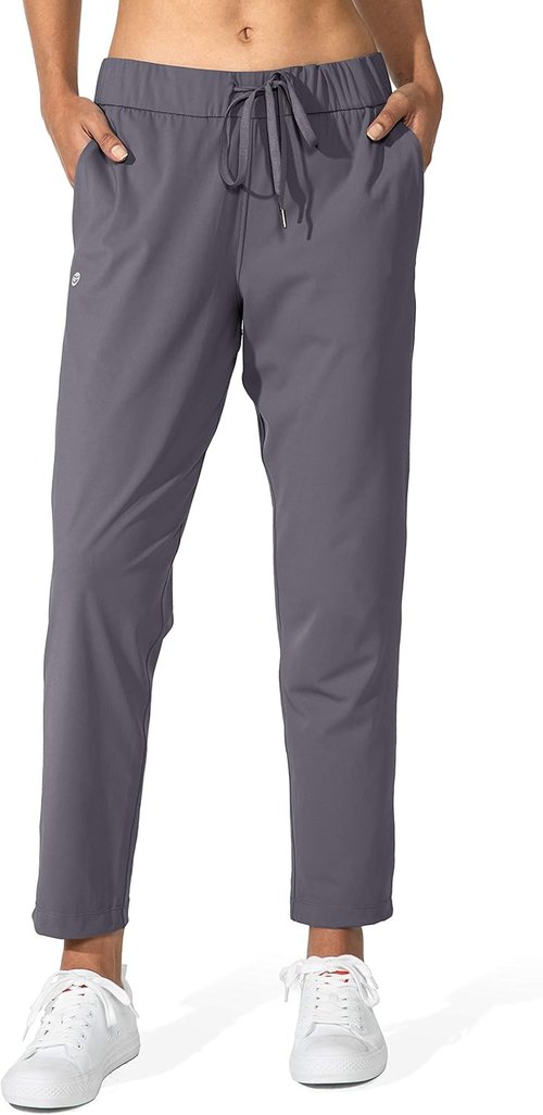 G Gradual Women's 7/8 Stretch Ankle Pants - Comfortable Deep Pocket Sweatpants for Golf & Travel