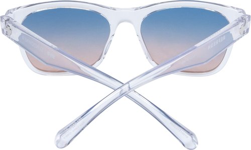 SPY OPTIC Sun Downer, Square Sunglasses, Color and Contrast Enhancing Lenses, Clear - Blue Sunset Fade Lenses