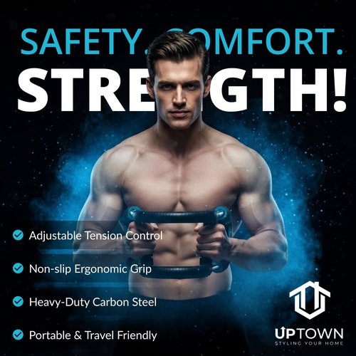 uptown Twister arm Trainer - Adjustable Resistance Chest Workout Equipment for Men & Women, Forearm Strengthener, Perfect for Home Gym, Calisthenics Equipment, Pull up bar & ab Roller Alternative