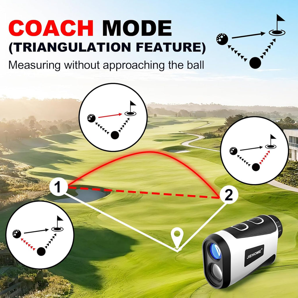 Skiennix Golf Rangefinder - Slope & Magnet Features, 1200 Yards, 7X Magnification, Rechargeable