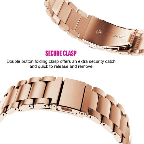 ViCRiOR Compatible Watch band with Amazfit Active 2/GTS 4 Mini/GTS 4 / GTS 3/ GTS 2/ GTS 2 Mini/GTS 2e/ GTS Bands, 2 Pack Stainless Steel Mesh Strap for Amazfit Bip/Bip 3 Pro/Bip U Pro Man Women