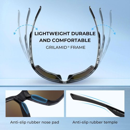 KastKing Osage Polarized Sport Sunglasses - UV Protection for Men & Women | Perfect for Driving, Fishing & Cycling