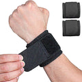 YUNYILAN Adjustable Wrist Brace - 2 Pack Fitness Support Straps for Pain Relief | Black