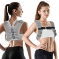 WIN4ALL Weighted Vest Men Women, 6lb/8lb/12lb/16lb/20lb Weighted Vest, Adjustable Women Weight Vest for Walking, Strength Training, Running, Fitness, Muscle Building, 8Lbs, Grey