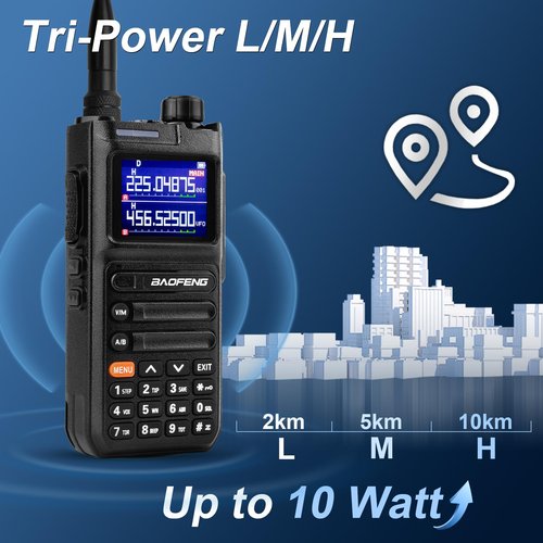 BAOFENG UV26 Ham Radio 10W (New Gen 5RM) Long Range Handheld Rechargeable Walkie Talkies with Programming Cable,Speaker Mic,Earpiece & 2500mAh Type-C Battery,Multi-Band Two-Way Radio, 2 Pack Full Kit