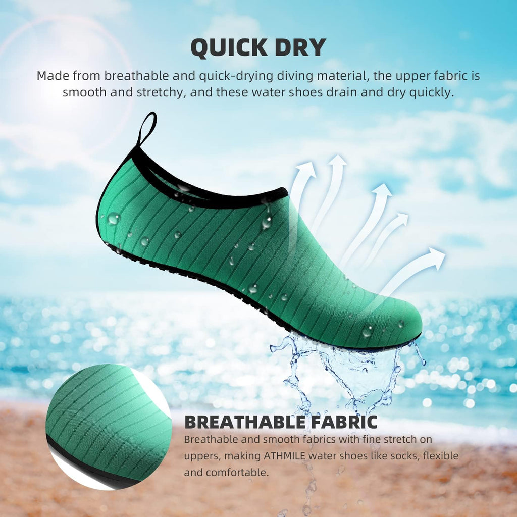 Skiennix Water Shoes - Quick-Dry Aqua Socks for Beach & Pool | Unisex Sizes for Adults & Youth