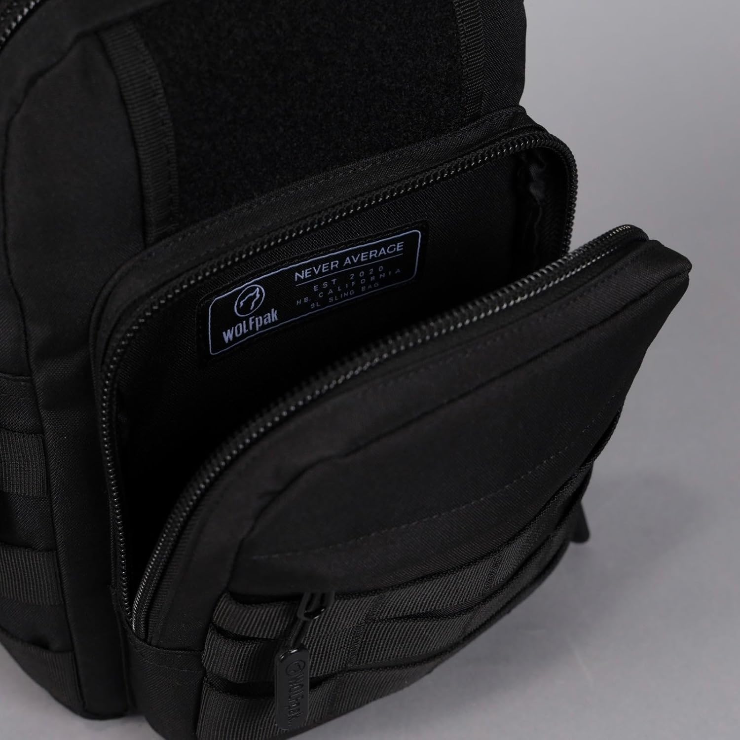 WOLFpak Tactical Sling Bag - Concealed Carry CCW Backpack | 9L Military Crossbody EDC Daypack - Alpha Black