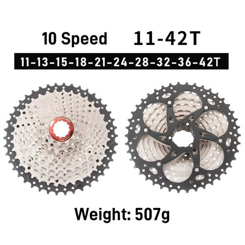 goucrro Bike Cassette 10-Speed Cassette 11-36T, 11-40T, 11-42T, 11-46T, 11-50T Bicycle Cassettes & Freewheels Fit Mountain Bike, Road Bicycle