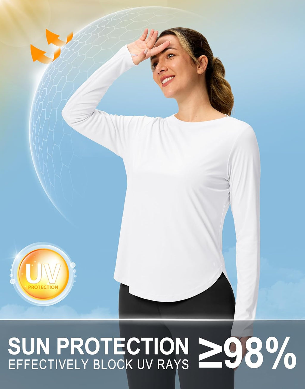 Soothfeel Women's Sun Shirts - UPF 50+ UV Protection, Lightweight Quick-Dry Long Sleeve Tops for Hiking & Outdoor Activities