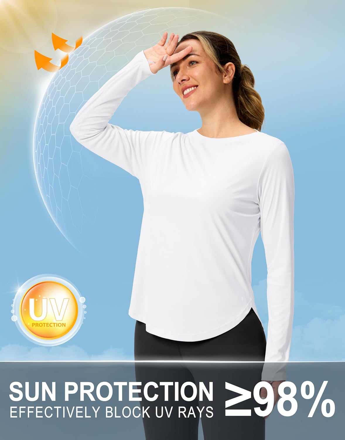 Soothfeel Women's Sun Shirts - UPF 50+ UV Protection, Lightweight Quick-Dry Long Sleeve Tops for Hiking & Outdoor Activities