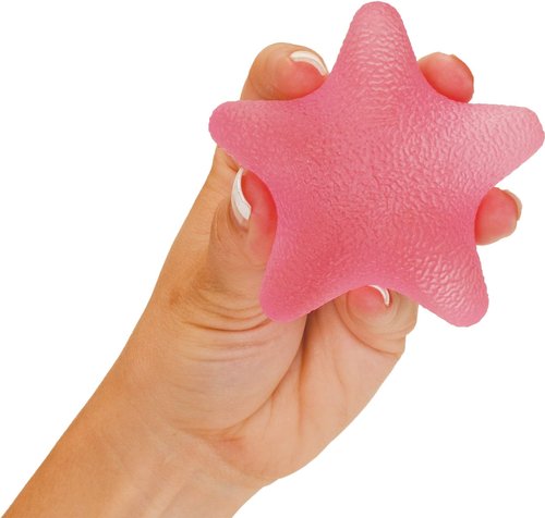 NOVA Hand Exerciser Star, Hand Grip Squeeze Star for Strength, Stress and Recovery, Comes in 3 Resistance Levels - Pink Soft, Orange Medium and Blue Firm