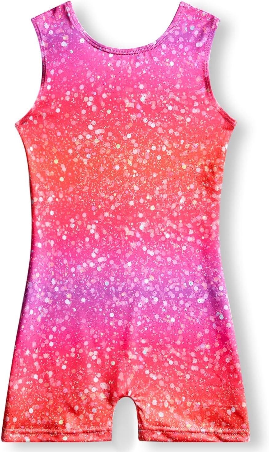 Skiennix Gymnastics Leotards for Girls | Stylish Biketard Unitard with Shorts | Sizes 2T-8T