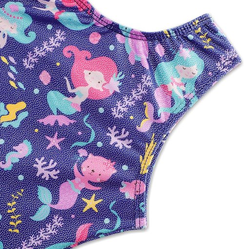 Alakuoti Girls' Gymnastics Leotard - Cute Floral Unitard with Shorts | Sizes 2-10 Years
