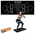 Squat Mat With Foot Position - Anti Slip Training Mat, Perfect for Leg and Abdominal Exercises. Squat Pads Can Activate Muscles and Prevent Sports Injuries,Lightweight and Portable.