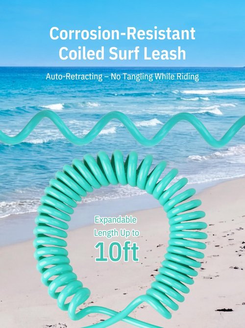 Niphean Paddle Board Leash - 3-10ft Coiled Elastic Ankle Strap | Durable & Tangle-Free Design