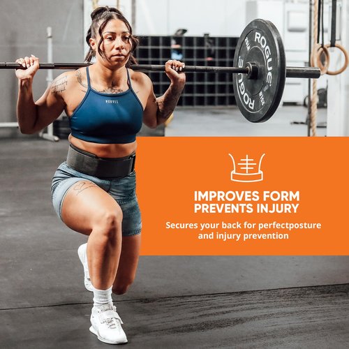 Workout Belt for Men & Women | Premium Weightlifting Belt for Serious Functional Fitness | Weight Lifting, Back Belt for Lifting | Olympic Lifting Athletes (Black/White, Medium)