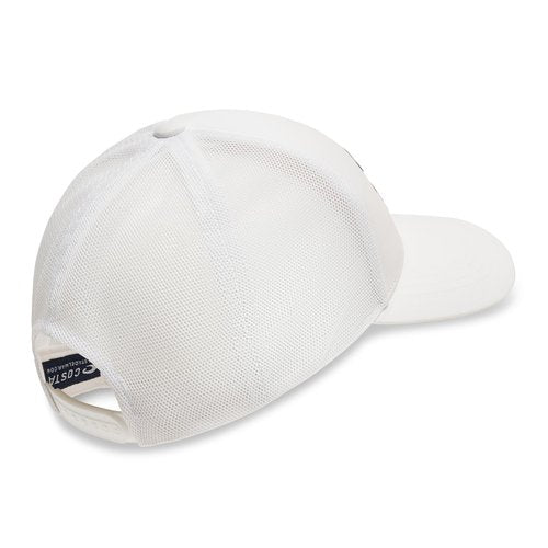 Costa Del Mar Mens Twill Trucker Pride Logo Hat, White, One Size